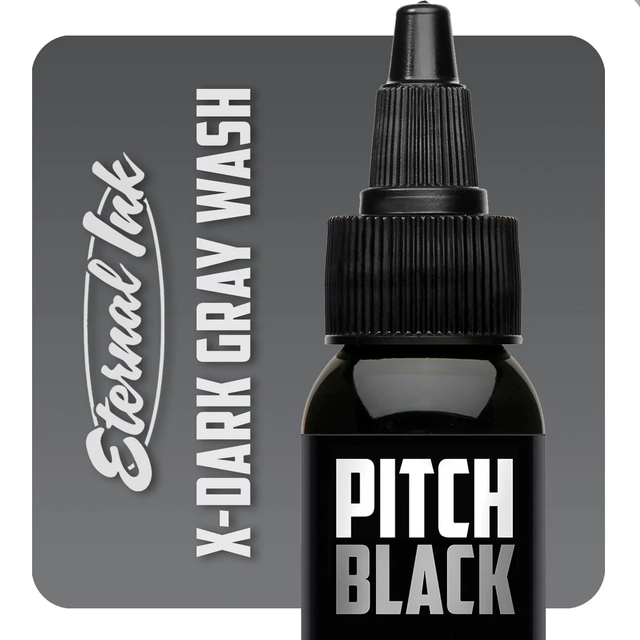 Eternal Tattoo Ink Pitch Black X-Dark Gray Wash