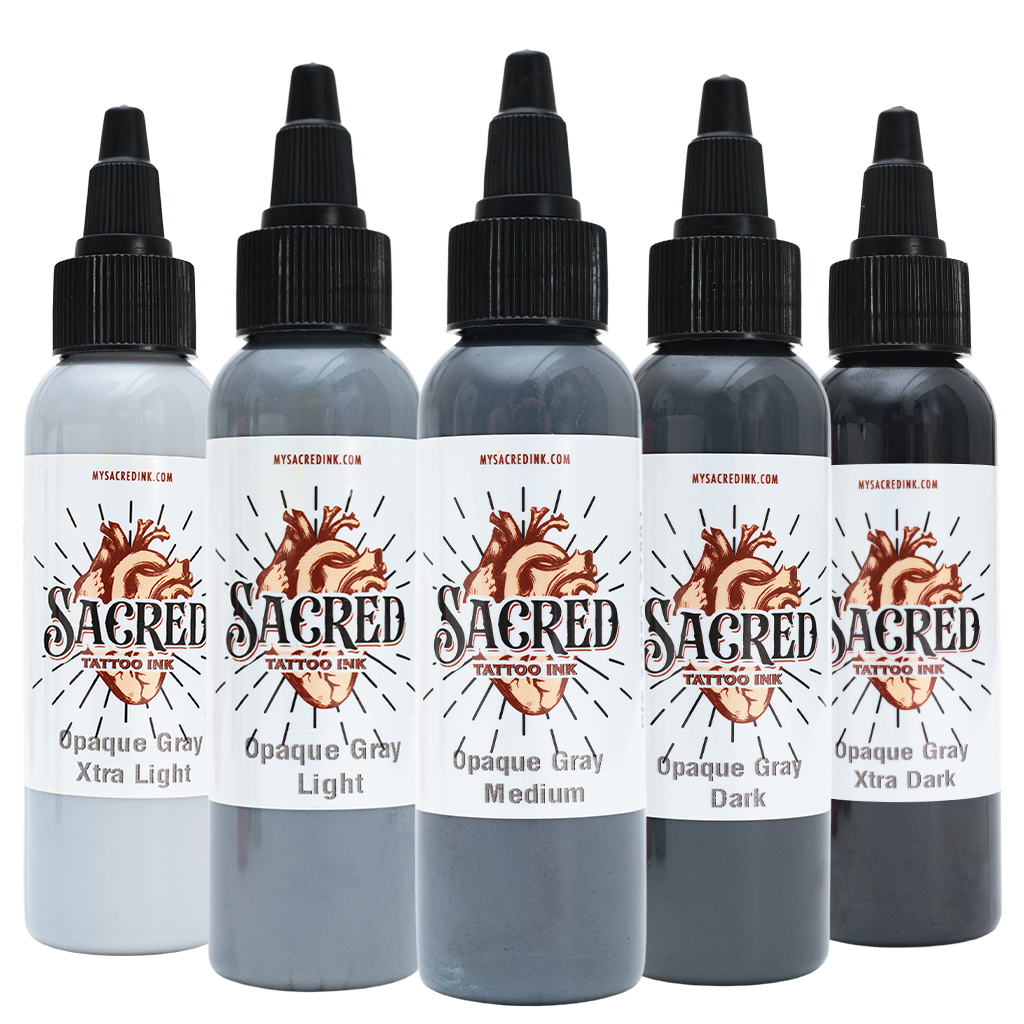 Sacred Tattoo Ink Opaque Gray Set