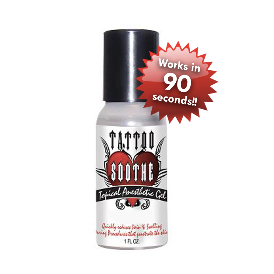 Tattoo Soothe Topical Anesthetic Gel - 1oz. - Professional Topical Numbing Gel for Comfortable Tattoo Sessions