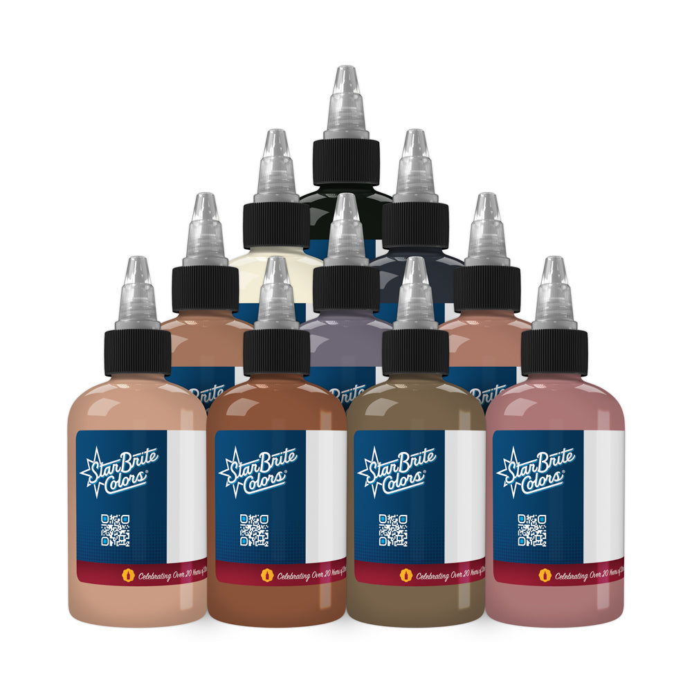 StarBrite Tattoo Ink Earthtone Series Set - Professional Tattoo Ink Set — Curated Studio Collection for Artists