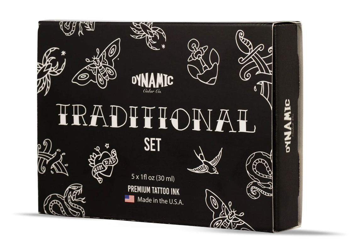 Dynamic Tattoo Ink Traditional 1oz Color Set - Professional Tattoo Ink Set — Curated Studio Collection for Artists