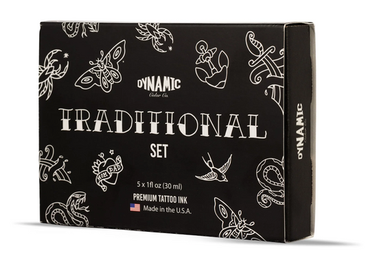 Dynamic Tattoo Ink Traditional 1oz Color Set - Professional Tattoo Ink Set — Curated Studio Collection for Artists