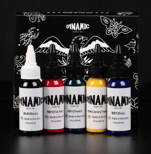 Dynamic Tattoo Ink Traditional 1oz Color Set - Professional Tattoo Ink Set — Curated Studio Collection for Artists