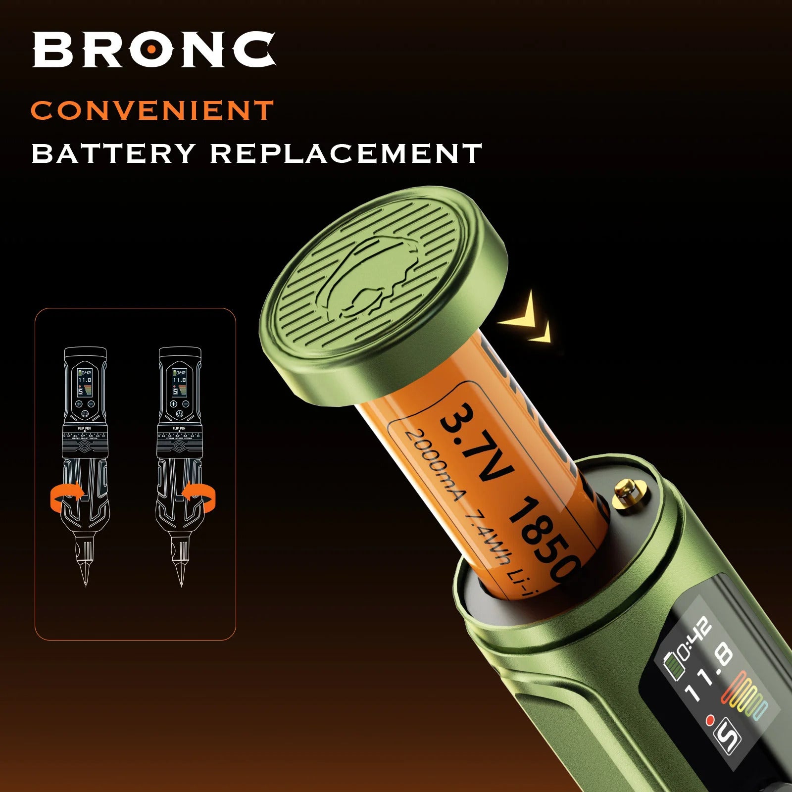 Bronc X2 NEO Tattoo Machine - Professional Rotary Tattoo Pen Machine for Lining, Shading & Color