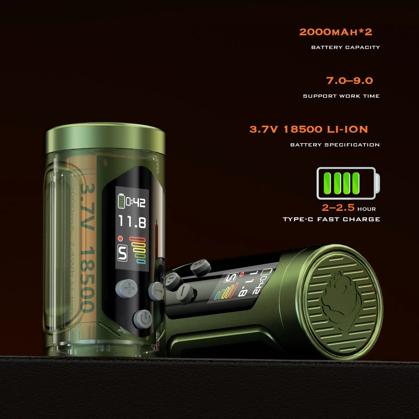 Bronc X2 NEO Tattoo Machine - Professional Rotary Tattoo Pen Machine for Lining, Shading & Color